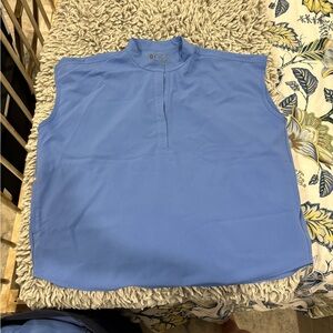 Figs Blue Rafaela Top Sleeveless Shirt